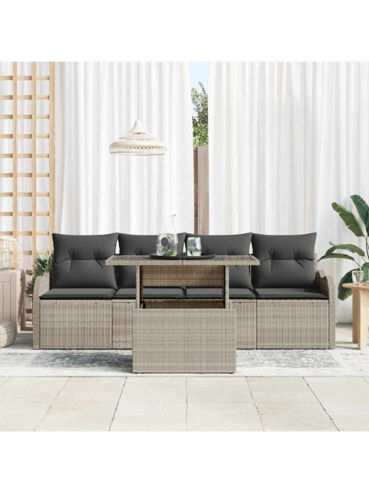 Aia diivanikomplekt 5 tk helehall 100 x 55 x 73 cm polürooster