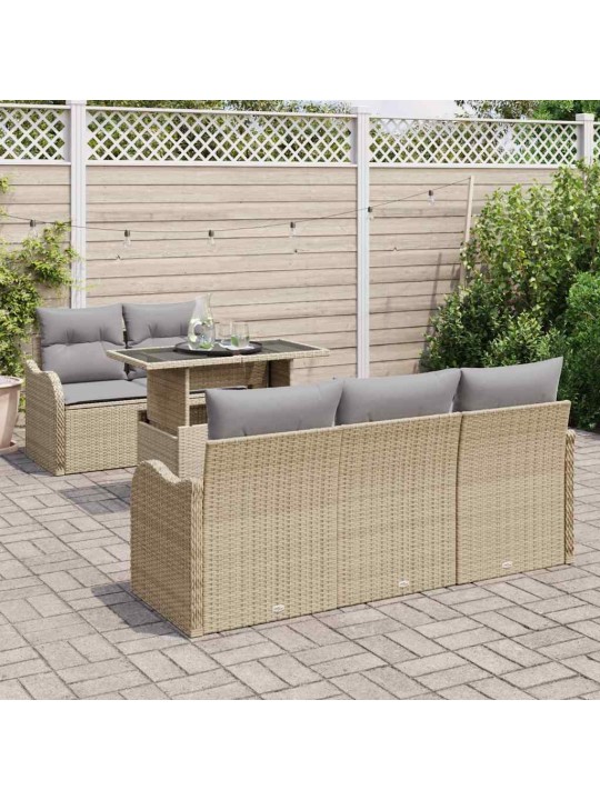 Aia diivanikomplekt 6 tk beež 100 x 55 x 73 cm polürooster