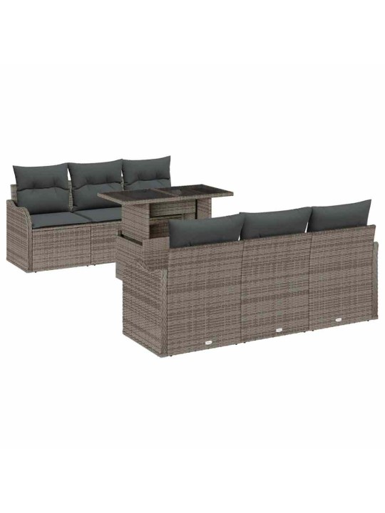 Aia diivanikomplekt 7 tk hall 100 x 55 x 73 cm polürooster