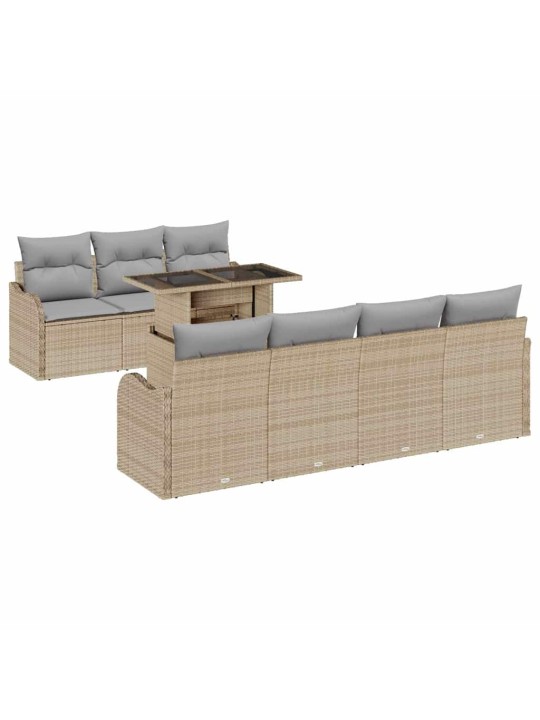 Aia diivanikomplekt 8 tk beež 100 x 55 x 73 cm polürooster