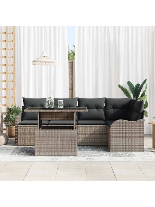 Aia diivanikomplekt 6 tk hall 100 x 55 x 73 cm polürooster