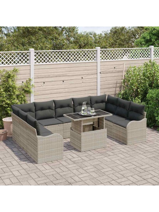 Aia diivanikomplekt padjaga 10 tk helehall 100 x 55 x 73 cm