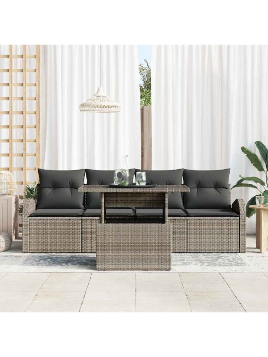Aia diivanikomplekt 5 tk hall 100 x 55 x 73 cm polürooster