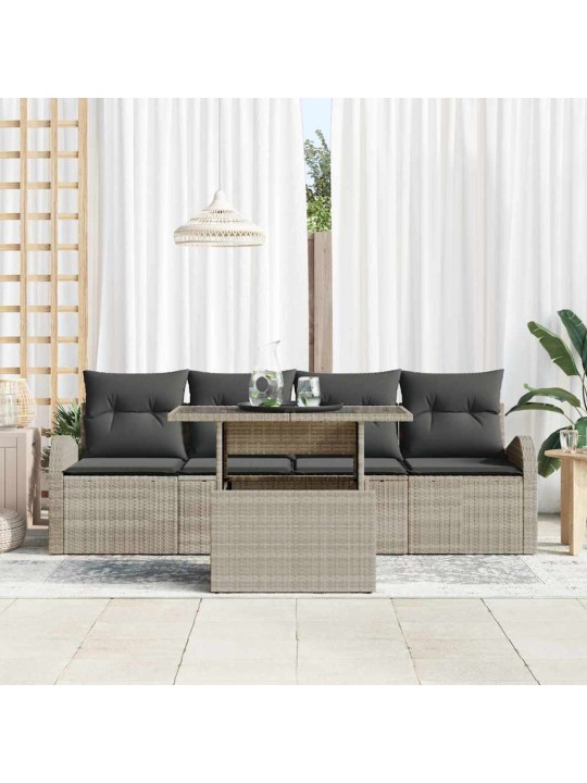Aia diivanikomplekt 5 tk helehall 100 x 55 x 73 cm polürooster
