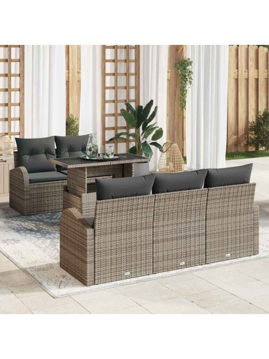 Aia diivanikomplekt 6 tk hall 100 x 55 x 73 cm polürooster