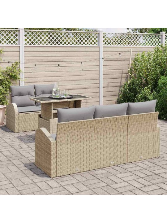 Aia diivanikomplekt 6 tk beež 100 x 55 x 73 cm polürooster