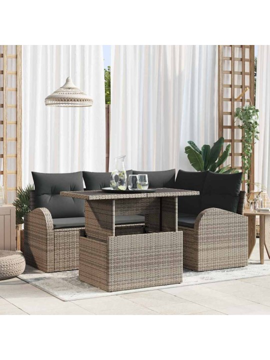 Aia diivanikomplekt 5 tk hall 100 x 55 x 73 cm polürooster