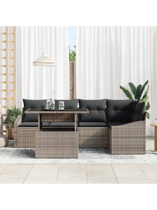 Aia diivanikomplekt padjaga padjaga 6 tk hall 100 x 55 x 73 cm