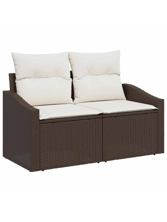 Aia diivanikomplekt 11 tk pruun ja kreem 100 x 55 x 73 cm