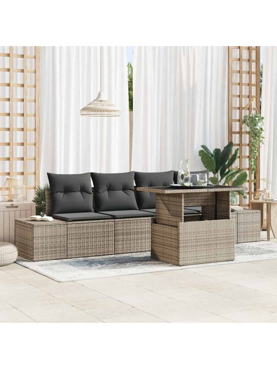 Aia diivanikomplekt padjaga padjaga 5 tk hall 100 x 55 x 73 cm