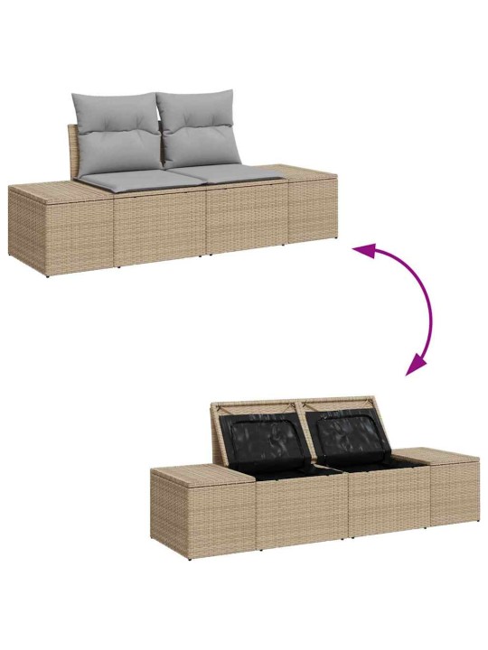 Aia diivanikomplekt 6 tk beež ja heledhall 100 x 55 x 73 cm