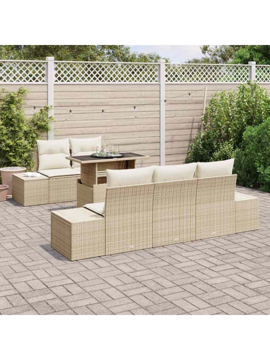 Aia diivanikomplekt padjaga 6 tk beez ja koor 100 x 55 x 73 cm