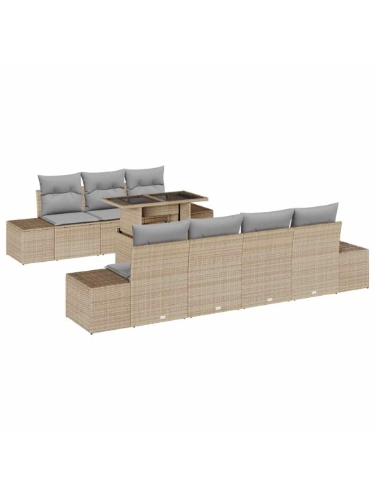 Aia diivanikomplekt 8 tk beež ja heledhall 100 x 55 x 73 cm