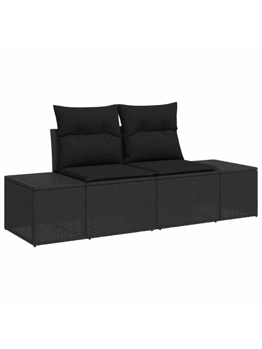 Aia diivanikomplekt padjaga padjaga 8 tk must 100 x 55 x 73 cm