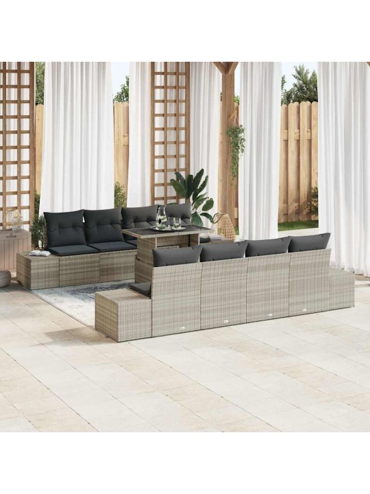 Aia diivanikomplekt 7 tk helehall ja tumehall 100 x 55 x 73 cm