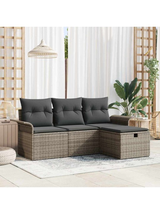 Aia diivanikomplekt 4 tk hall 196 x 117 x 85 cm polürooster