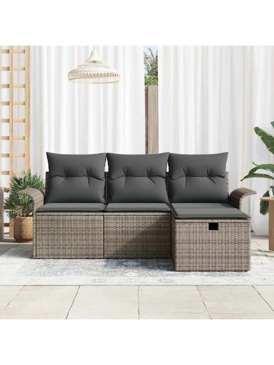 Aia diivanikomplekt 4 tk hall 196 x 117 x 85 cm polürooster