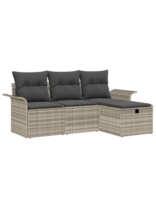 Aia diivanikomplekt padjaga 4 tk helehall 196 x 117 x 85 cm