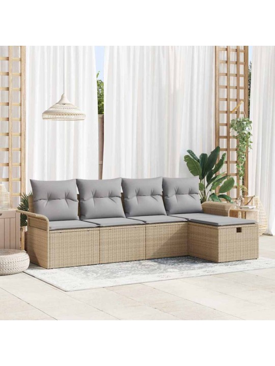 Aia diivanikomplekt 5 tk beež ja helehall 251 x 117 x 85 cm