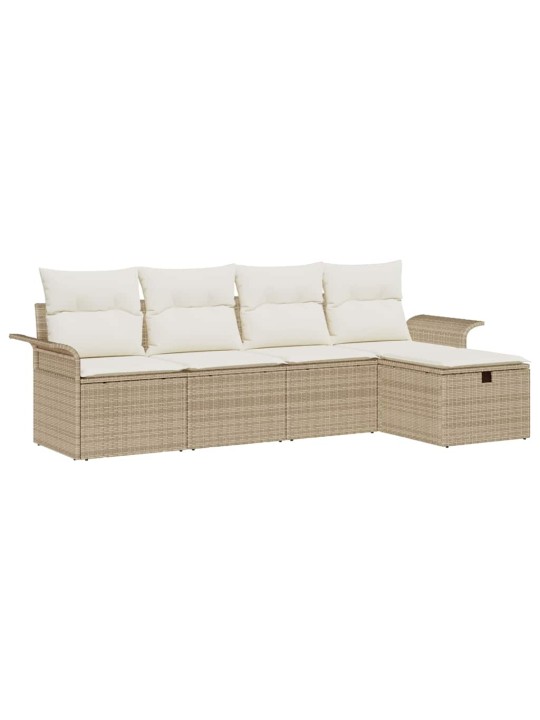 Aia diivanikomplekt 5 tk beež ja kreemjas 251 x 117 x 85 cm