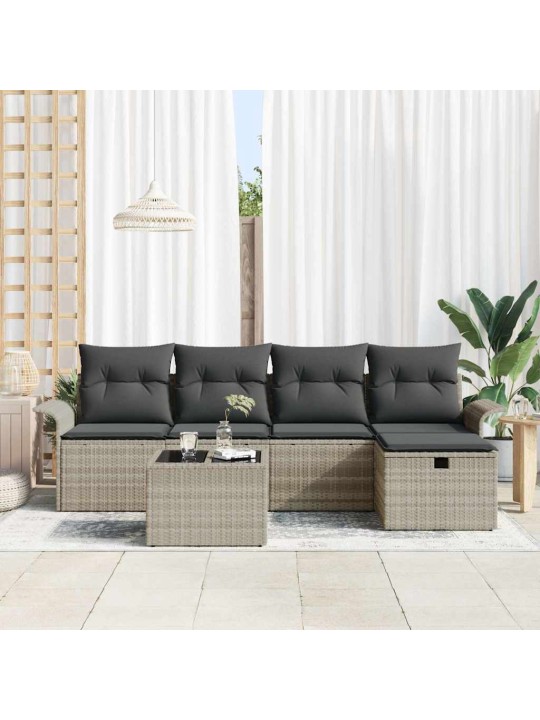 Aia diivanikomplekt padjaga 6 tk helehall 251 x 117 x 85 cm