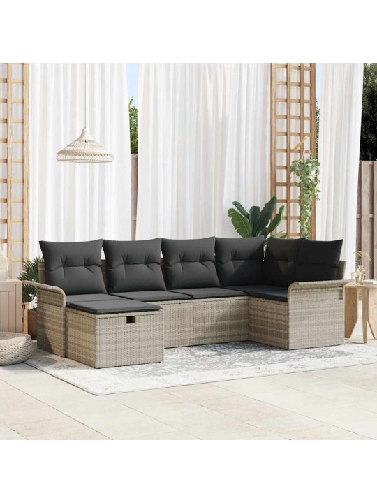 Aia diivanikomplekt 6 tk helehall 242.5 x 132.5 x 85 cm