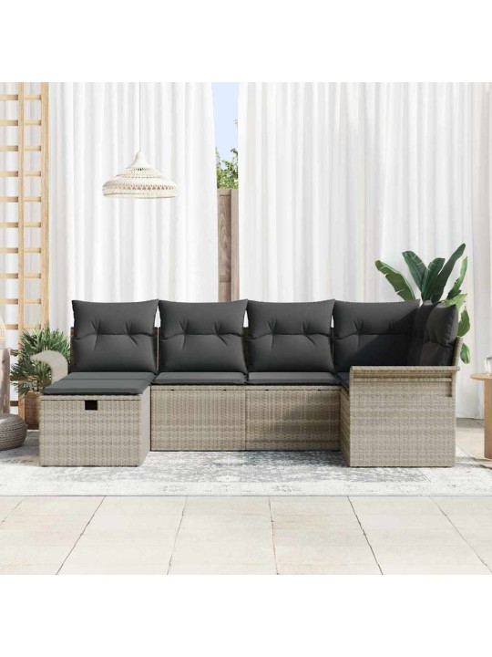 Aia diivanikomplekt 6 tk helehall 242.5 x 132.5 x 85 cm