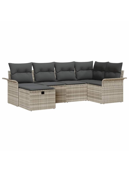 Aia diivanikomplekt 6 tk helehall 242.5 x 132.5 x 85 cm
