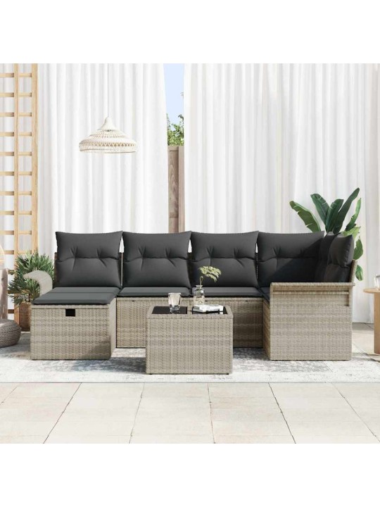 Aia diivanikomplekt 7 tk helehall 242.5 x 132.5 x 85 cm