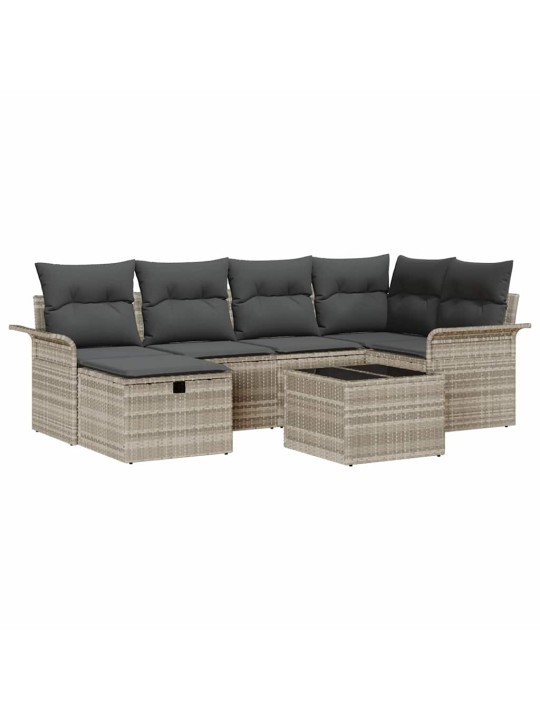 Aia diivanikomplekt 7 tk helehall 242.5 x 132.5 x 85 cm