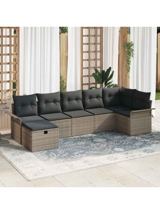 Aia diivanikomplekt padjaga 7 tk hall 297.5 x 132.5 x 85 cm