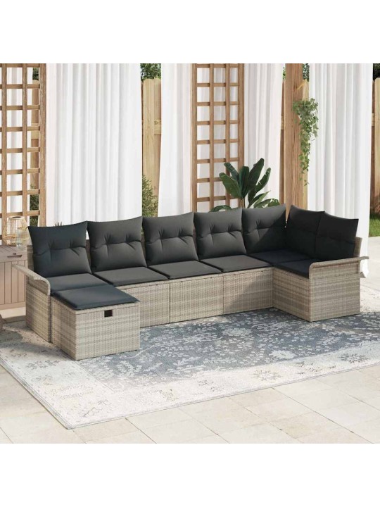 Aia diivanikomplekt 7 tk helehall 297.5 x 132.5 x 85 cm