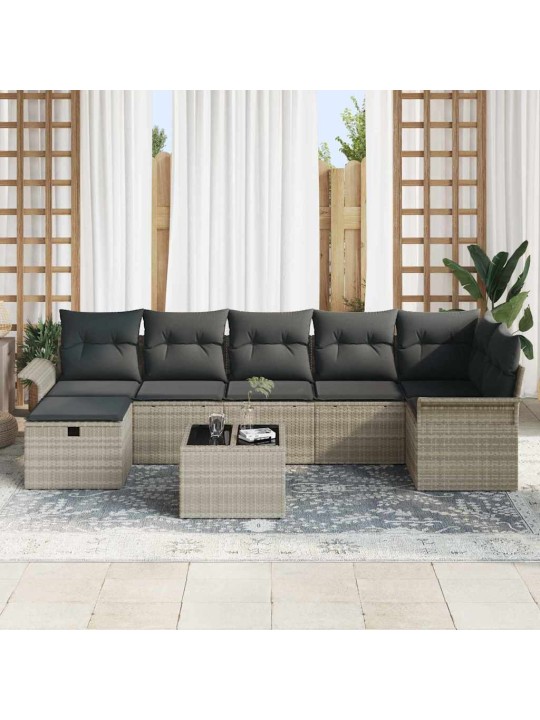 Aia diivanikomplekt 8 tk helehall 297.5 x 132.5 x 85 cm