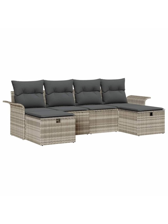 Aia diivanikomplekt padjaga 6 tk helehall 251 x 117 x 85 cm