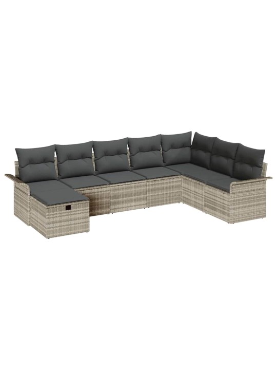 Aia diivanikomplekt 8 tk helehall 297.5 x 187.5 x 85 cm
