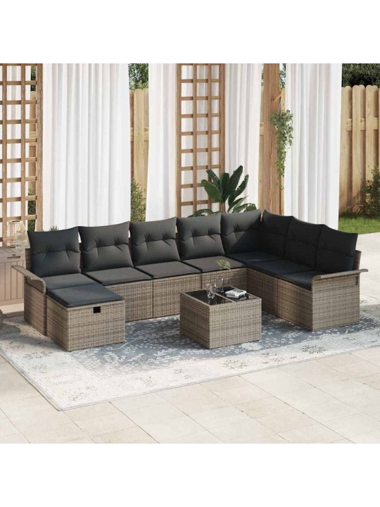 Aia diivanikomplekt padjaga 9 tk hall 297.5 x 187.5 x 85 cm