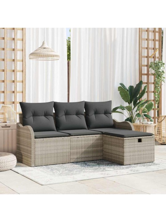 Aia diivanikomplekt padjaga 4 tk helehall 176 x 117 x 85 cm