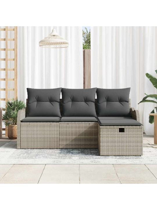 Aia diivanikomplekt padjaga 4 tk helehall 176 x 117 x 85 cm