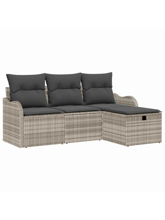 Aia diivanikomplekt padjaga 4 tk helehall 176 x 117 x 85 cm