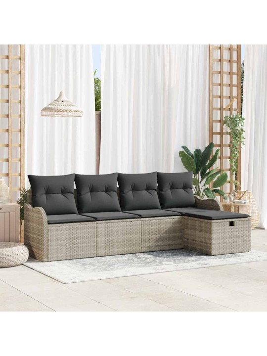 Aia diivanikomplekt padjaga 5 tk helehall 231 x 117 x 85 cm