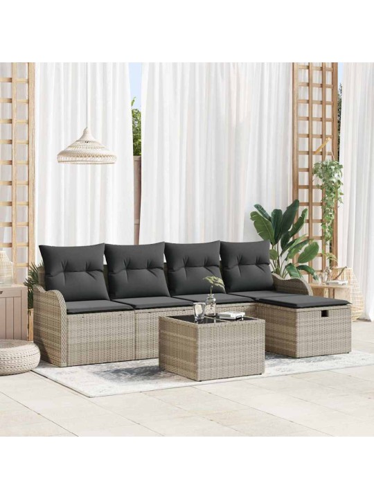 Aia diivanikomplekt padjaga 6 tk helehall 231 x 117 x 85 cm