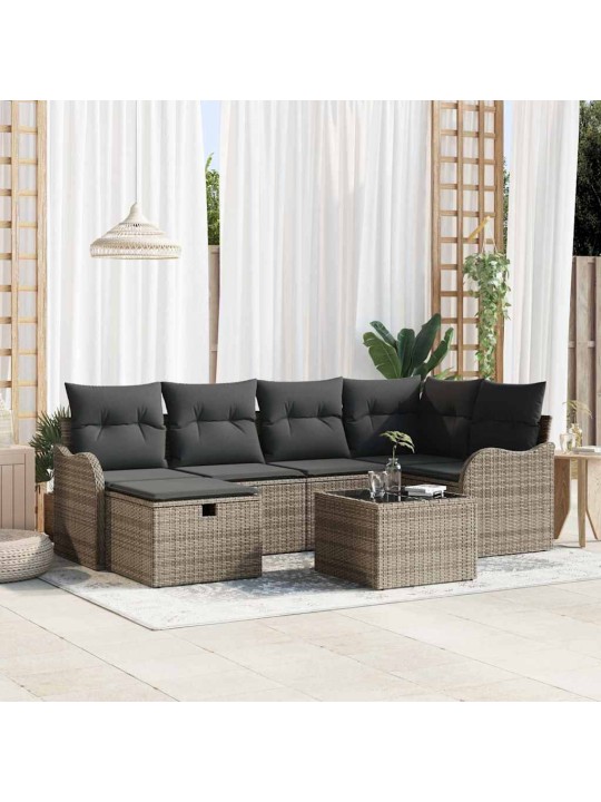 Aia diivanikomplekt padjaga 7 tk hall 232.5 x 122.5 x 85 cm