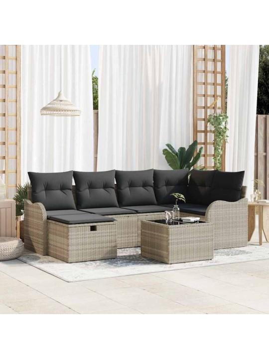 Aia diivanikomplekt 7 tk helehall 232.5 x 122.5 x 85 cm