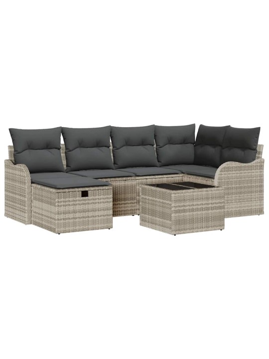 Aia diivanikomplekt 7 tk helehall 232.5 x 122.5 x 85 cm