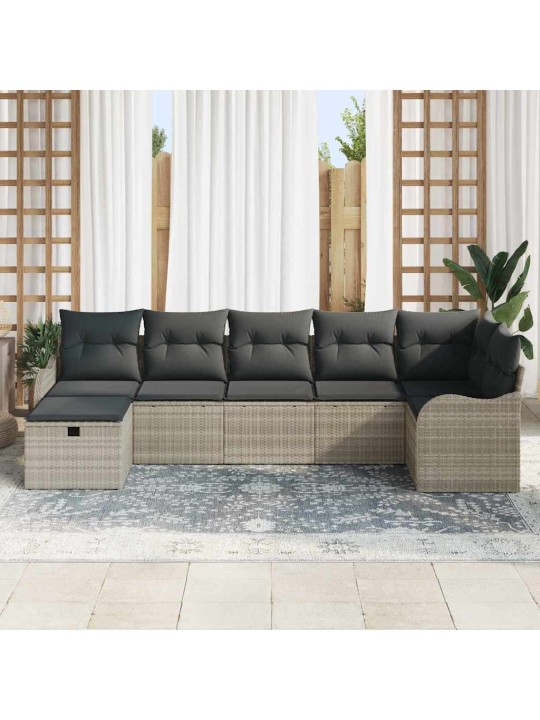 Aia diivanikomplekt 7 tk helehall 287.5 x 122.5 x 85 cm