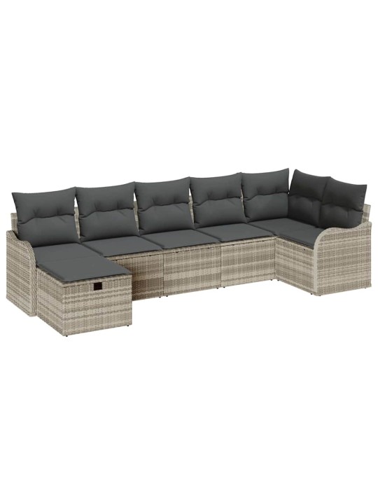 Aia diivanikomplekt 7 tk helehall 287.5 x 122.5 x 85 cm