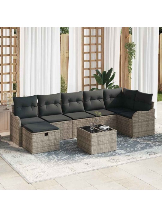 Aia diivanikomplekt padjaga 8 tk hall 287.5 x 122.5 x 85 cm