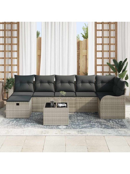 Aia diivanikomplekt 8 tk helehall 287.5 x 122.5 x 85 cm