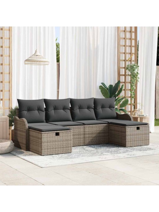 Aia diivanikomplekt 6 tk hall 231 x 117 x 85 cm polürooster
