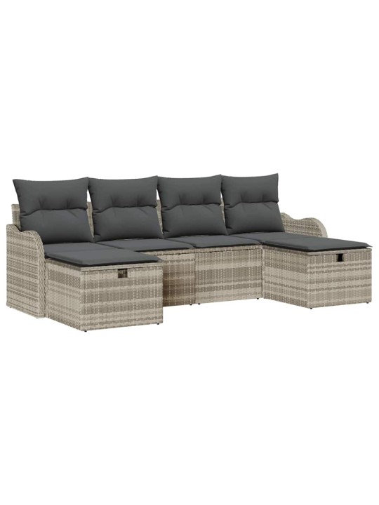 Aia diivanikomplekt padjaga 6 tk helehall 231 x 117 x 85 cm
